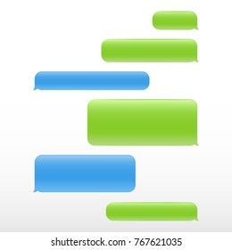 Short Message Service Bubbles With Place For Text Chat Text Boxes. Empty Messaging Bubles.