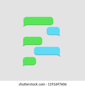 Short Message Service Bubbles. Vector chat bubbles. Sending a message to a user in friends