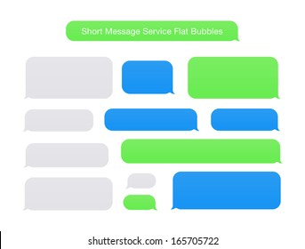 Short Message Service Flat Bubbles