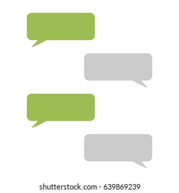 Short Message Service Flat Bubbles