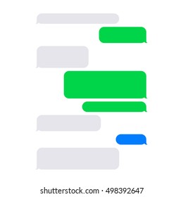Short Message Service SMS Blank Bubbles Set. Vector