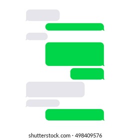 Short Message Service SMS Blank Bubbles Set. Vector