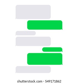 Short Message Service SMS Blank Bubbles Set. Vector