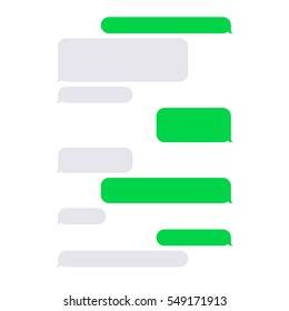 Short Message Service SMS Blank Bubbles Set. Vector