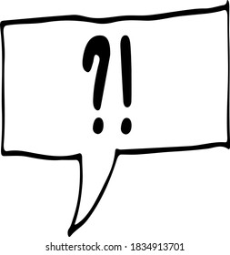 Short messages comic style doodle drawings by hand