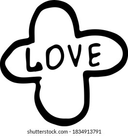 Short messages comic style doodle drawings by hand