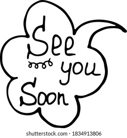 Short messages comic style doodle drawings by hand
