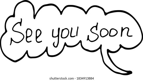 Short messages comic style doodle drawings by hand