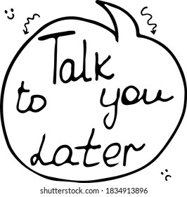 Short messages comic style doodle drawings by hand