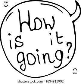 Short messages comic style doodle drawings by hand