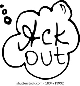 Short messages comic style doodle drawings by hand