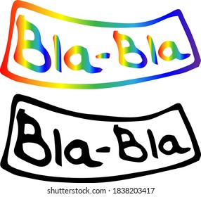 Short messages comic style doodle drawings by hand