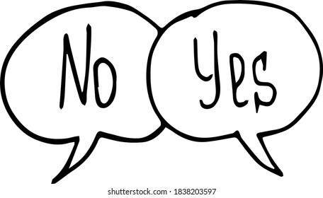 Short messages comic style doodle drawings by hand