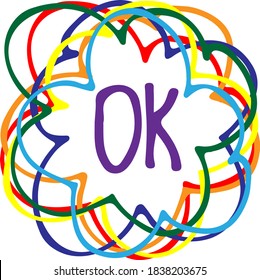 Short messages comic style doodle drawings by hand