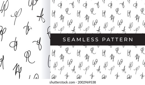 Short Minimal Clean Scribble Seamless Pattern
