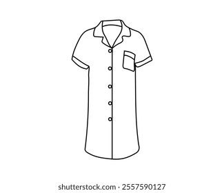  Short Night Wear For Women Vector Art