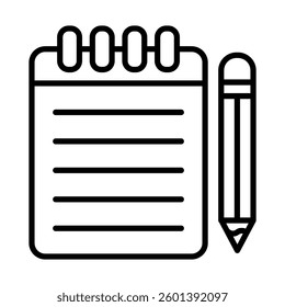 Short Notes Vector Line Icon Design