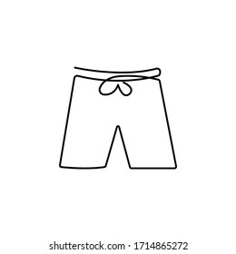 short one line icon on white background