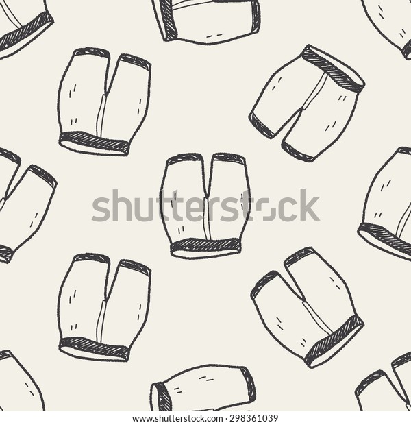 short pant doodle\
seamless pattern\
background