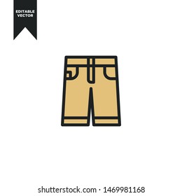 SHORT PANT ICON SIMPLE AND FLAT CLIP ART