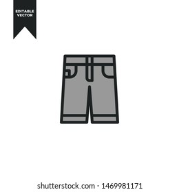 SHORT PANT ICON SIMPLE AND FLAT CLIP ART
