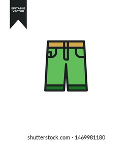 SHORT PANT ICON SIMPLE AND FLAT CLIP ART