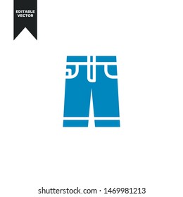 SHORT PANT ICON SIMPLE AND FLAT CLIP ART