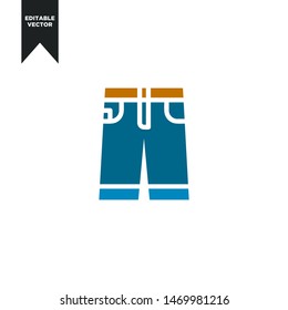 SHORT PANT ICON SIMPLE AND FLAT CLIP ART