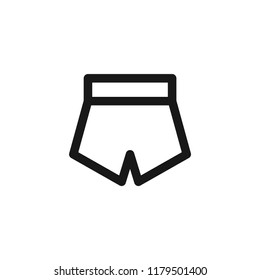 Short Pant Icon Vector