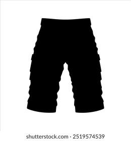 Short pant silhouette vector illustration on white background
