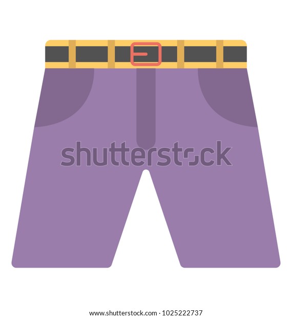 
Short pant.
Summer wear, flat vector icon

