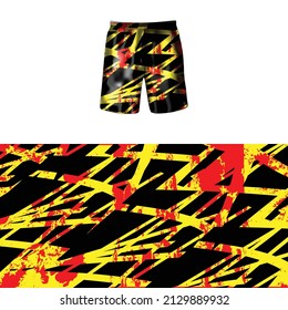 short pants with abstract background 