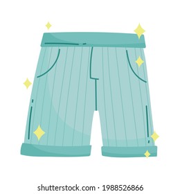 short pants clothes cartoon isolated