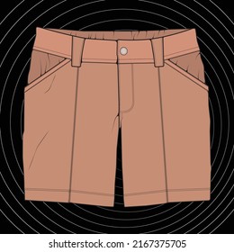 short pants color block drawing vector, short pants in a sketch style, trainers template, vector Illustration.
