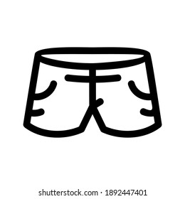 icono de pantalones cortos o logotipo símbolo de señas aislado ilustración vectorial - iconos vectoriales de estilo negro de alta calidad
