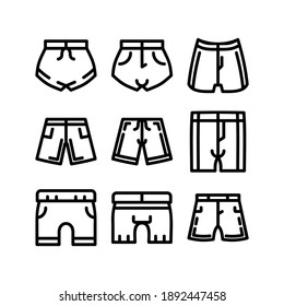 Symbol für kurze Hosen oder Logo einzeln auf Zeichen, Vektorgrafik - Sammlung von hochwertigen Vektorsymbol in schwarzem Stil

