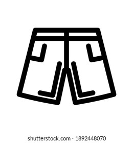 Symbol für kurze Hosen oder Logo einzeln auf Zeichen, Vektorgrafik - hochwertige Vektorsymbole in schwarzem Stil
