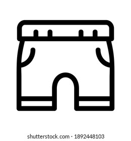 Symbol für kurze Hosen oder Logo einzeln auf Zeichen, Vektorgrafik - hochwertige Vektorsymbole in schwarzem Stil
