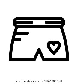 short pants icon or logo isolated sign symbol vector illustration - high quality black style vector icons
