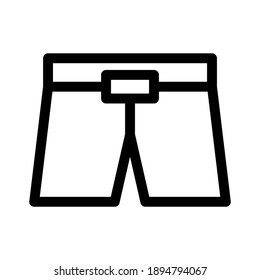 icono de pantalones cortos o logotipo símbolo de señas aislado ilustración vectorial - iconos vectoriales de estilo negro de alta calidad
