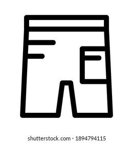 icono de pantalones cortos o logotipo símbolo de señas aislado ilustración vectorial - iconos vectoriales de estilo negro de alta calidad
