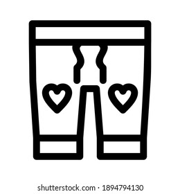 Symbol für kurze Hosen oder Logo einzeln auf Zeichen, Vektorgrafik - hochwertige Vektorsymbole in schwarzem Stil
