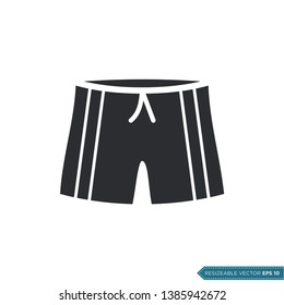 Short Pants Icon Vector Template Flat Design