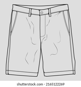 Short Pants Outline Drawing Vector Short Stock Vector (Royalty Free ...