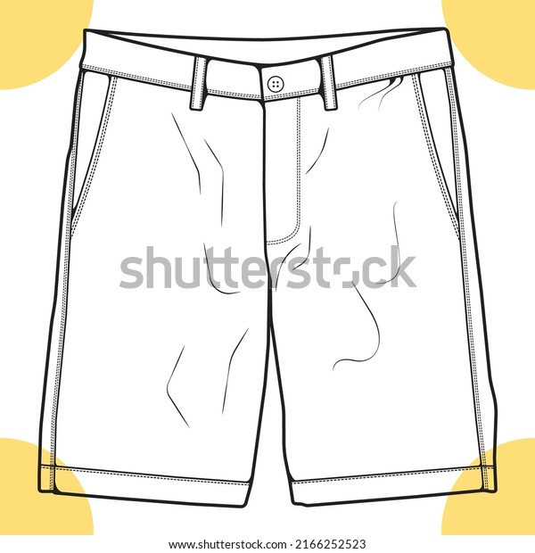 short\
pants outline drawing vector, short pants in a sketch style,\
trainers template outline, vector\
Illustration.\
