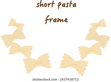 Short pasta background illustration frame