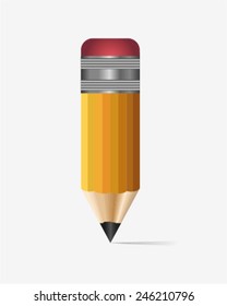 Short pencil. Can be used as clip art , icon or illustration.