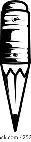 short pencil vector for design