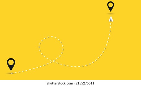 Short route from city A to city B, long route. Chaos simplification, problem solving and business solution concept. business and finance concept
