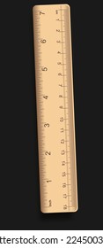 short ruler with divisions on both sides